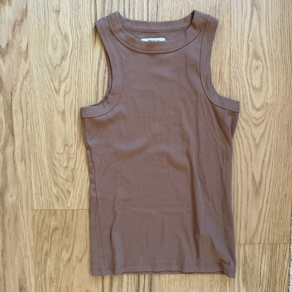 Madewell bright side high neck tank top size xs